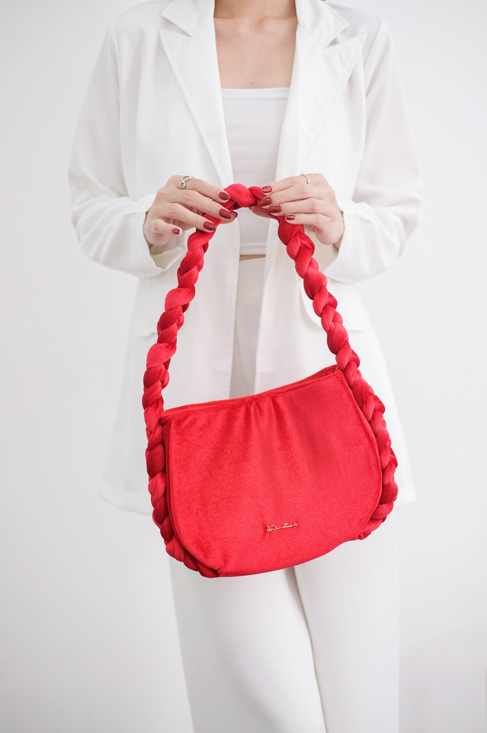 kyra braided velvet suede bag4927 kyra braided velvet suede bag4927