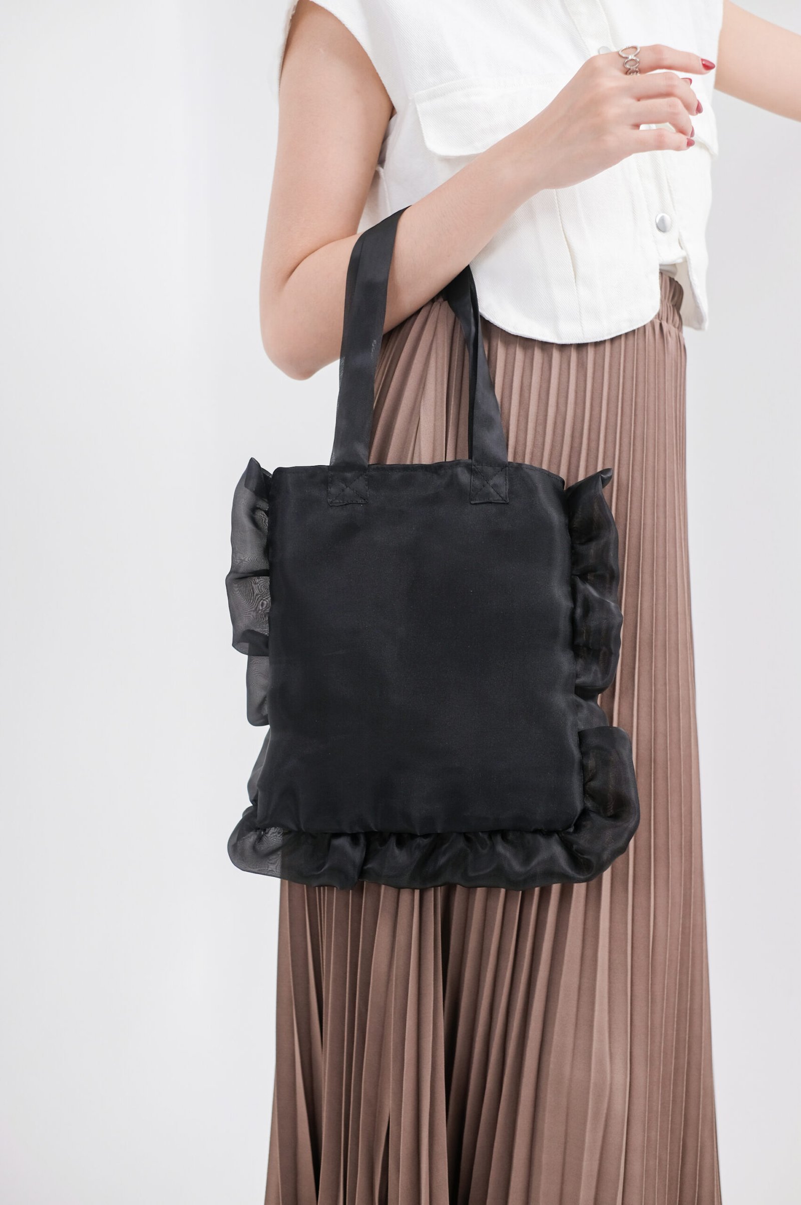 rumi satin chiffon thin tote bag4906 rumi satin chiffon thin tote bag4906
